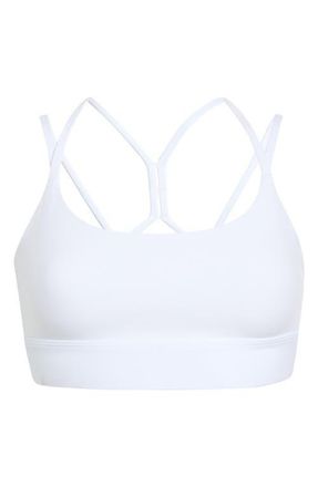 Beyond Yoga Spacedye Back to It Strappy Sports Bra in Cloud White at Nordstrom, Size X-Large