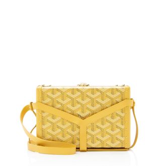 Goyard Goyardine Canvas Minaudiere Trunk Shoulder Bag
