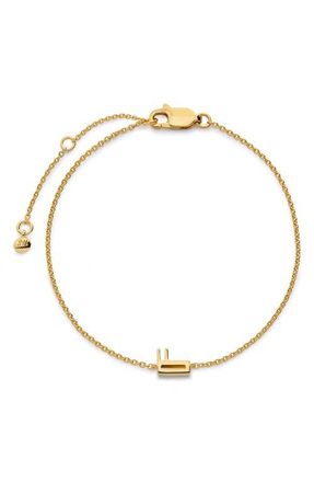 Monica Vinader Initial Chain Bracelet in 18K Gold Vermeil F at Nordstrom