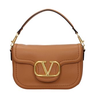 Valentino Garavani Alltime Donnas Borsa a mano in pelle marrone/mandorla