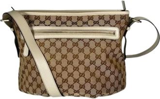 Gucci Pre-owned GG Canvas Shoulder Bag - Dames - Vintage Schoudertas - Beige - ONE Size - Vintage