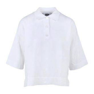 Alpha Studio Polo de punto - Tops - Mujer - Blanco - M
