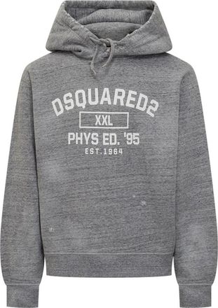 Dsquared2 Sweatshirts - Heren - Hoodies - Grijs - L - Katoen - Hoodies & sweatvesten