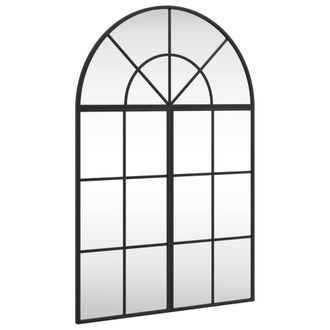 Berkfield Home Wall Mirror Black 60x90 cm Arch Iron