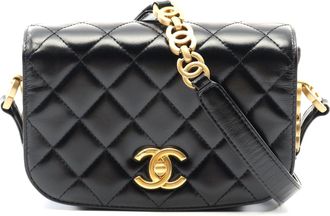 Chanel Leather Suede Shoulder Bag