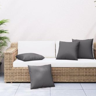 vidaXL Cuscini per Divano 4 pz Antracite 60x60 cm in Tessuto - Vidaxl