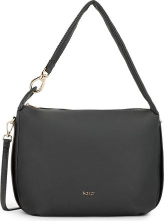 Kazar Grijze handtas met een comfortabele losse pasvorm - Dames - Schoudertassen - Grijs - ONE Size - Leer - Tassen