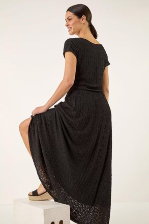 Roman Textured Floral Lace Maxi Dress