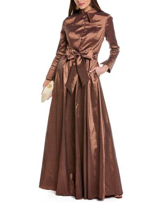 Rene Ruiz Floral Print Shirt Gown