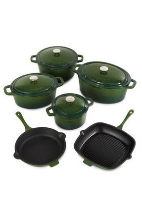 Berghoff Neo Cast Iron 10-Piece Cookware Set in Green at Nordstrom Rack