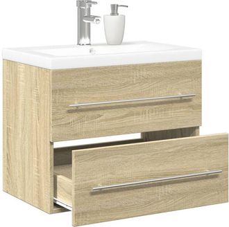 vidaXL Vidaxl - Set De Muebles De Ba&ntilde;o 2 Pzas Madera Contrachapada Roble Sonoma