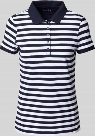 Christian Berg Regular Fit Poloshirt mit Strukturmuster in Dunkelblau, Größe XXL