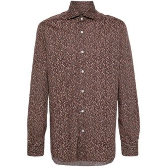 Barba Camicie Blu, Marrone-Uomo