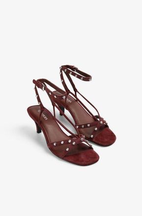Scalpers Studsheel Sandal in Burgundy at Nordstrom, Size 37