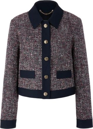 Marc Cain Tweed Jasje met Denim Details - Dames - Jassen - Veelkleurig - Maat: 3XL Denim