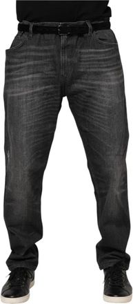 Dolce & Gabbana Grijze Losse Denim Jeans - Heren - Regular Fit Jeans - Grijs - 2XL - Denim - Jeans