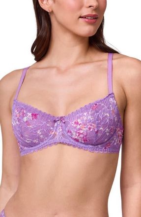 Montelle Intimates Flirt Lace Underwire Demi Bra in Tulip Field at Nordstrom, Size 30B