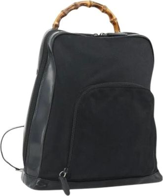 Gucci Pre-owned Backpacks, female, Black, Size: ONE SIZE Pre-owned Vintage Nylon Shoulder Bag