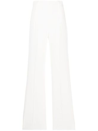 Alberta Ferretti wide-leg flared trousers - women - Acetate/Acetate/Cupro/Viscose - 40 - White