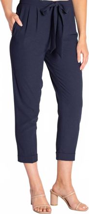 Camilyn Beth Drew Crepe Pants In Navy