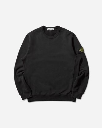 Stone Island Men s Garment Dyed Crewneck Sweatshirt Black