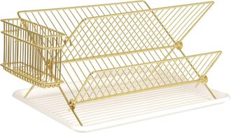 Present Time Present-time Escurridor Dorado Plegable De Metal Dise&ntilde;o Moderno