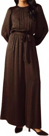 Flying Tomato Angel Eyes Open Back Jumpsuit In Brown