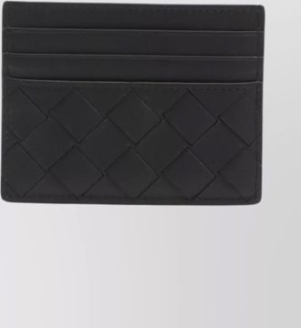 Bottega Veneta textured leather cardholder compact design