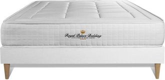 Royal Palace Bedding Royal Palace Bedding - Base Tapizada Blanco + Colch&oacute;n Con Espuma Viscoel&aacute;stica 140 X 190