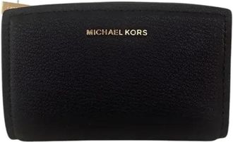 Michael Kors Zwarte leren kaarthouderportemonnee met meerdere compartimenten - Heren - Portefeuilles - Zwart - ONE Size - Accessoires