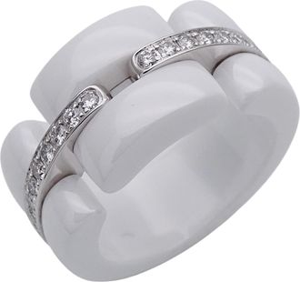 Chanel White Gold White Gold (18K) Band Ring (Pre-Owned)