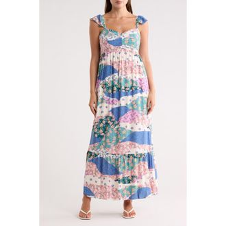 Lovestitch Sweetheart Maxi Dress in Ivory/Jade at Nordstrom Rack, Size X-Small