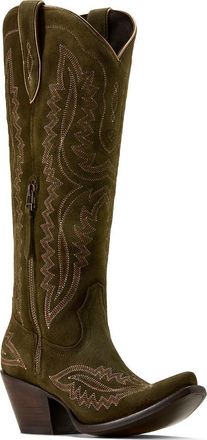 Ariat Casanova Western Boot in Soft Olive Suede at Nordstrom, Size 6.5
