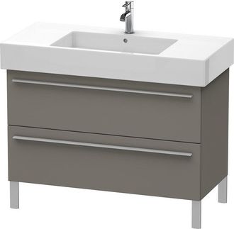 Duravit Duravit X-large Mueble De Pared 6544, 2 Extra&iacute;bles, 1000mm Para Vero 032910 (sin Pulir), Color (frente/cuerpo): Flanela Gris Seda Lacado Mate - Xl6544