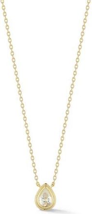 Glaze Jewelry Pear Cut Cubic Zirconia Pendant Necklace in Gold at Nordstrom Rack