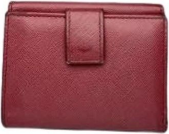 Ferragamo Pre-owned Leren Portemonnee - Dames - Vintage Accessoires - Rood - ONE Size - Leer - Vintage