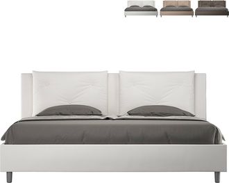 Itamoby Cama Doble 180x200 King Size Contenedor Acolchado Appia K Color: Blanco - Versi&oacute;n: Modelo Est&aacute;ndar