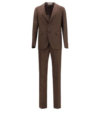Tagliatore Brown Single Breasted Suit