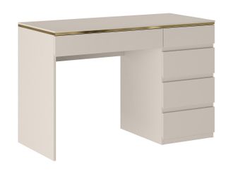 Vente-Unique Escritorio - 5 cajones - Beige y dorado - VUKIA de Pascal Morabito