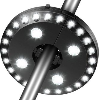 OEM L&aacute;mpara Para Sombrilla De Patio, 4 Pilas Aa (no Incluidas), 3 Niveles De Brillo, 28 Luces Led, Hacer Barbacoas Y Jugar A Las Cartas, Luz Blanca
