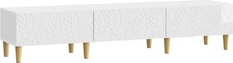 vidaXL Mueble De Tv 147 X 34,5 X 30 Cm Blanco Brillante Vidaxl