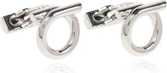 Ferragamo Manchetknopen in logovorm - Heren - Manchetknopen - Grijs - ONE Size - Accessoires