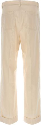 Valentino Garavani Mens Beige Cotton Casual Pants