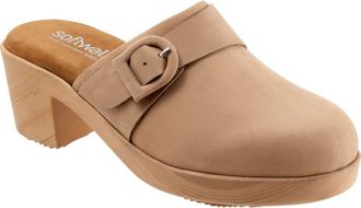 Softwalk Ferrara Platform Mule in Taupe Oily at Nordstrom, Size 10.5