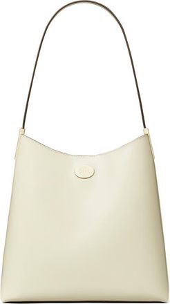 Tory Burch Robinson Spazzolato Leather Hobo Bag in Shea Butter at Nordstrom