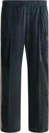 Needles Boot-Cut Track Pant - Heren - Straight fit broeken - Blauw - L - Katoen - Broeken