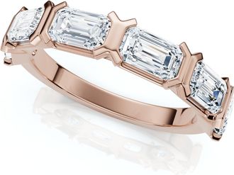 Pompeii3 1 1/2Ct Emerald Cut Diamond 6-stone Ring 14k Gold or Platinum Lab Grown