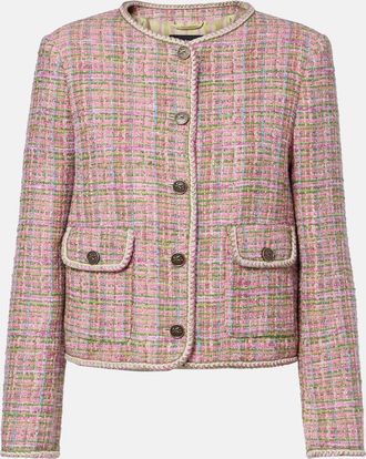 Etro Checked cotton-blend tweed jacket