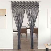 OEM Cortina De Macram&eacute; Color Antracita De 140 X 240 Cm En Algod&oacute;n - Crezuo