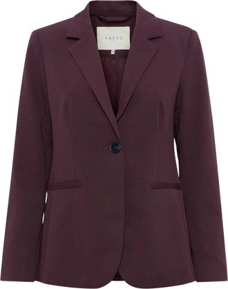 Kaffe KAsakura Blazer - Dames - Jassen - Bruin - Maat: M Leer